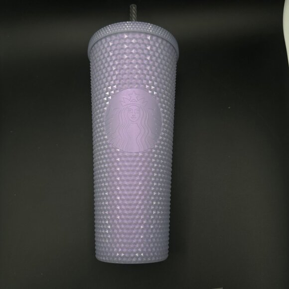 Starbucks Studded Tumbler Icy Lilac Iridescent Cold Cup Venti 24 oz Holiday 2021 - Picture 2 of 10